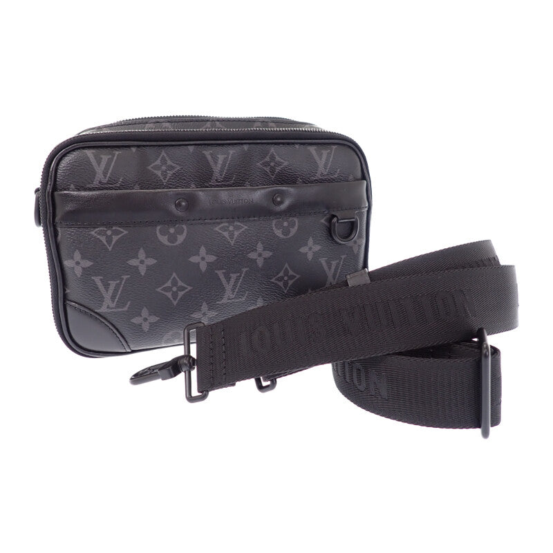 ルイヴィトン LOUIS VUITTON アルファ・メッセンジャー M46955 ショルダーバッグ モノグラムエクリプス ブラック メンズ【中古】【Aランク】