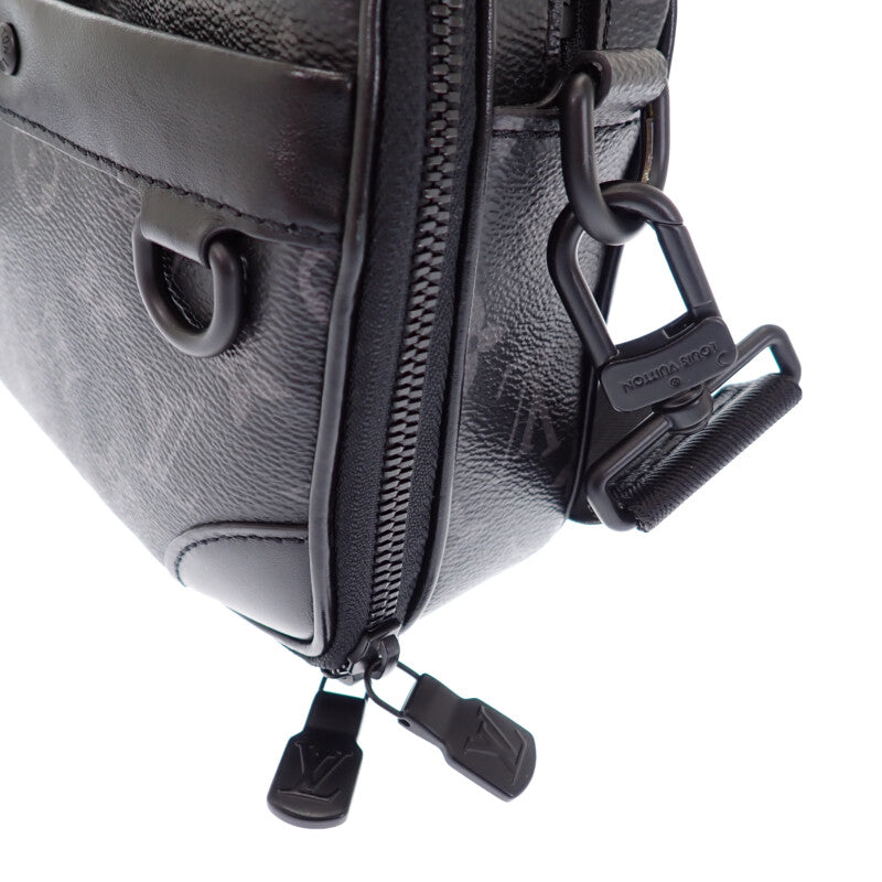 ルイヴィトン LOUIS VUITTON アルファ・メッセンジャー M46955 ショルダーバッグ モノグラムエクリプス ブラック メンズ【中古】【Aランク】