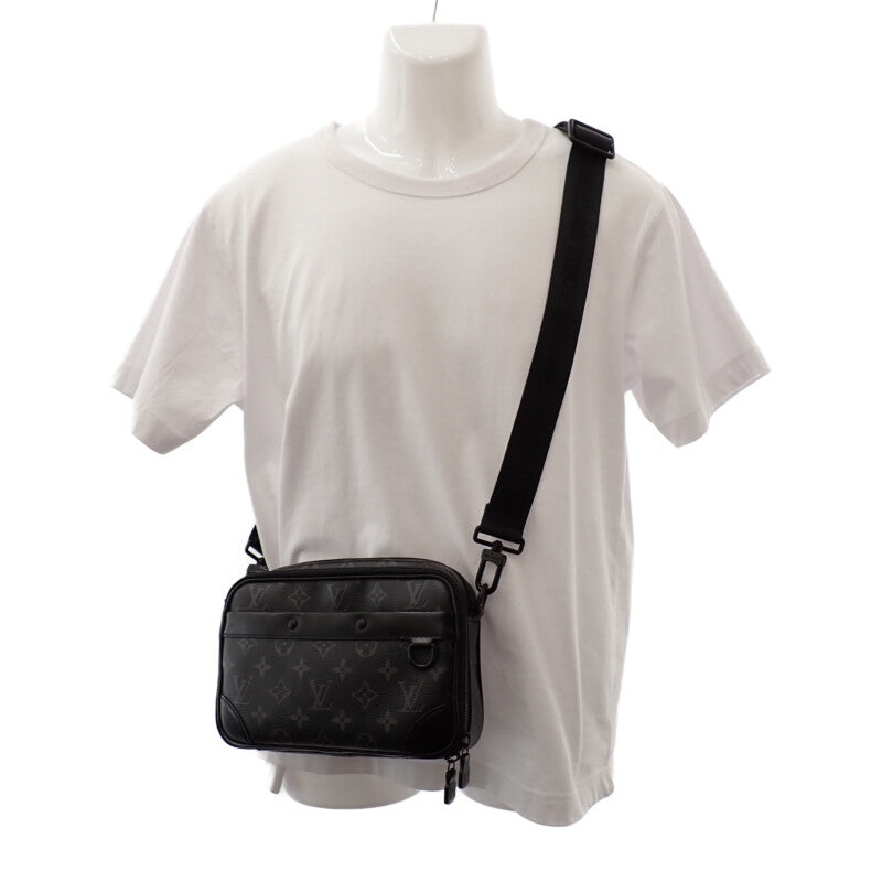 ルイヴィトン LOUIS VUITTON アルファ・メッセンジャー M46955 ショルダーバッグ モノグラムエクリプス ブラック メンズ【中古】【Aランク】