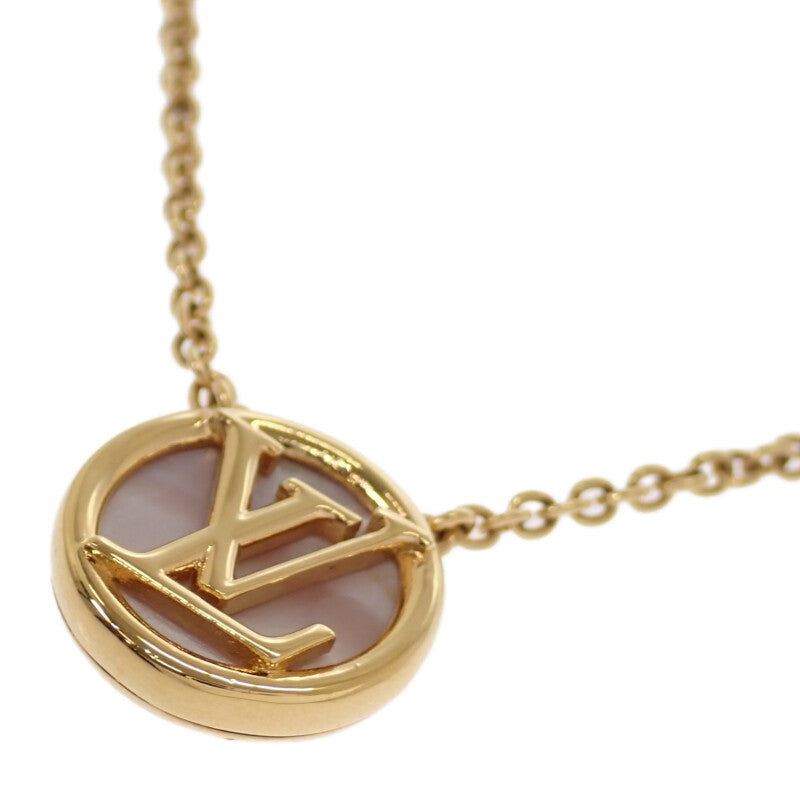 ルイヴィトン LOUIS VUITTON コリエ L TO V M80259 ネックレス メタル マザーオブパール ゴールド レディース【中古】【Aランク】