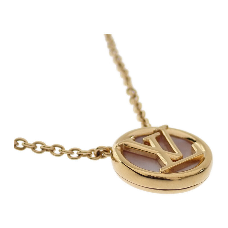 ルイヴィトン LOUIS VUITTON コリエ L TO V M80259 ネックレス メタル マザーオブパール ゴールド レディース【中古】【Aランク】