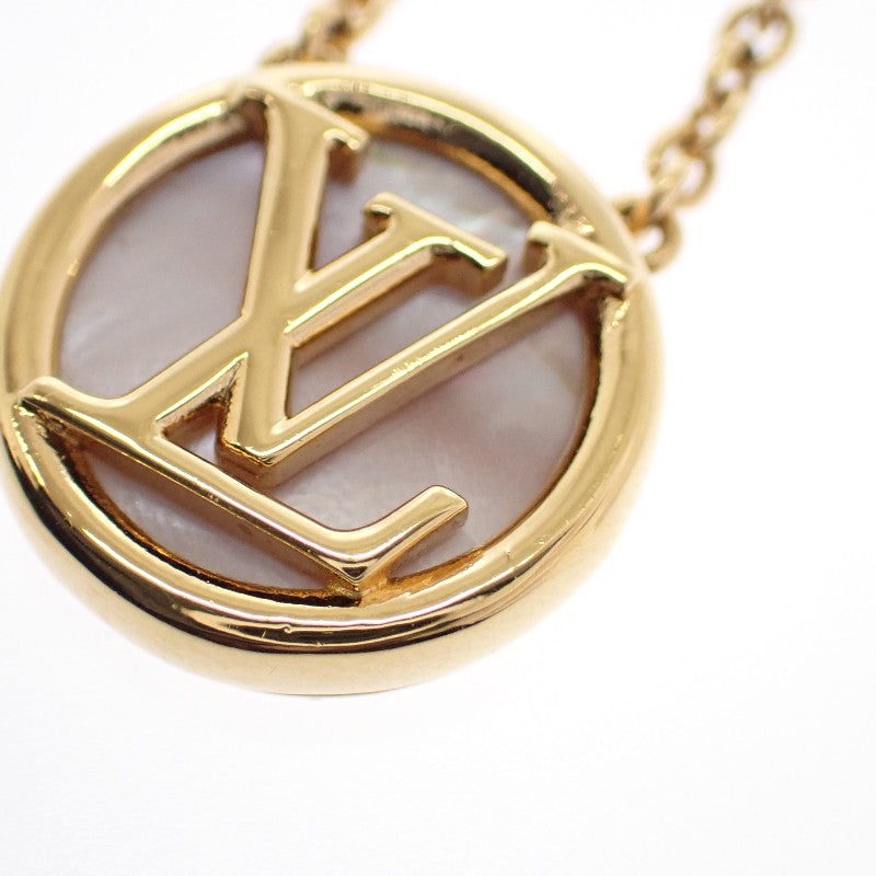 ルイヴィトン LOUIS VUITTON コリエ L TO V M80259 ネックレス メタル マザーオブパール ゴールド レディース【中古】【Aランク】