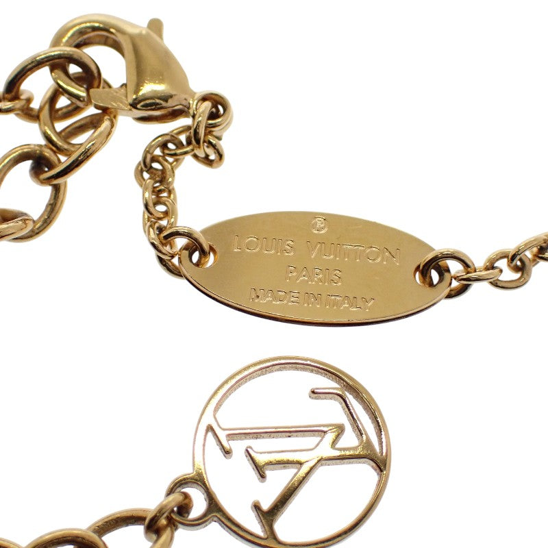 ルイヴィトン LOUIS VUITTON コリエ L TO V M80259 ネックレス メタル マザーオブパール ゴールド レディース【中古】【Aランク】