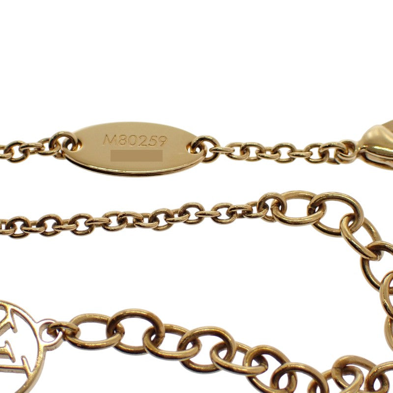 ルイヴィトン LOUIS VUITTON コリエ L TO V M80259 ネックレス メタル マザーオブパール ゴールド レディース【中古】【Aランク】