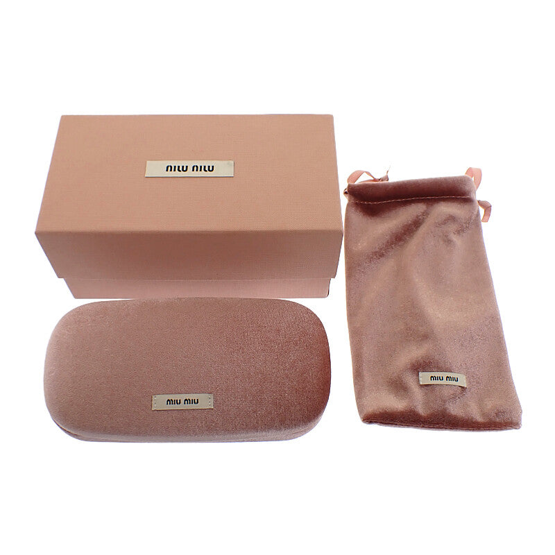 ミュウミュウ MIUMIU スクエア SMUA55 サングラス メタル ゴールド レディース【中古】【Aランク】