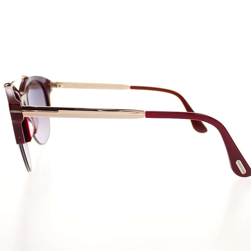 トム フォード TOM FORD Adrenne アイウェア TF517 サングラス メタル ゴールド バーガンディ 55□19 140 レディース【中古】【Aランク】