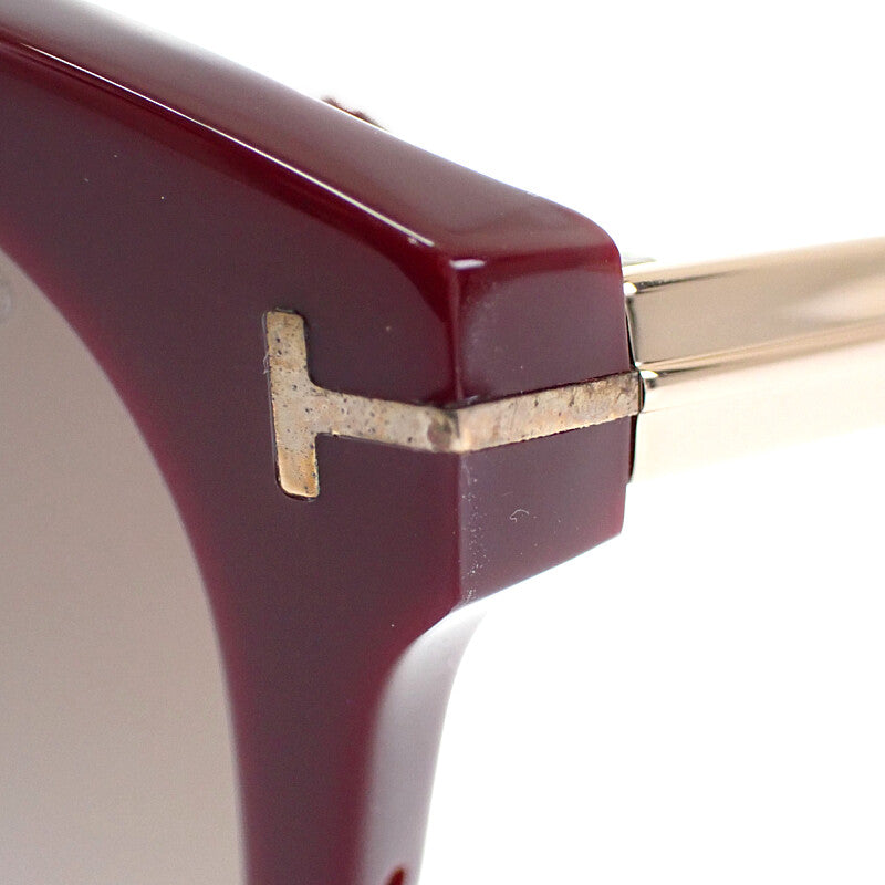トム フォード TOM FORD Adrenne アイウェア TF517 サングラス メタル ゴールド バーガンディ 55□19 140 レディース【中古】【Aランク】