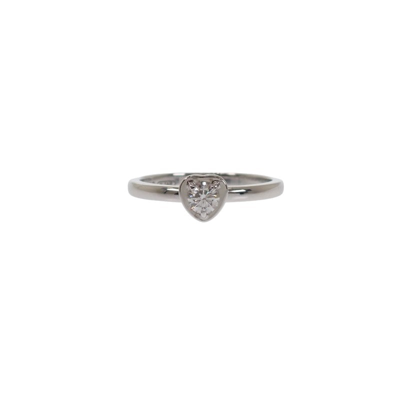 卡地亞 CARTIER Diamants Légers 愛心款 7號 B4087947 戒指 K18白金 鑽石 女款【中古】【A級】
