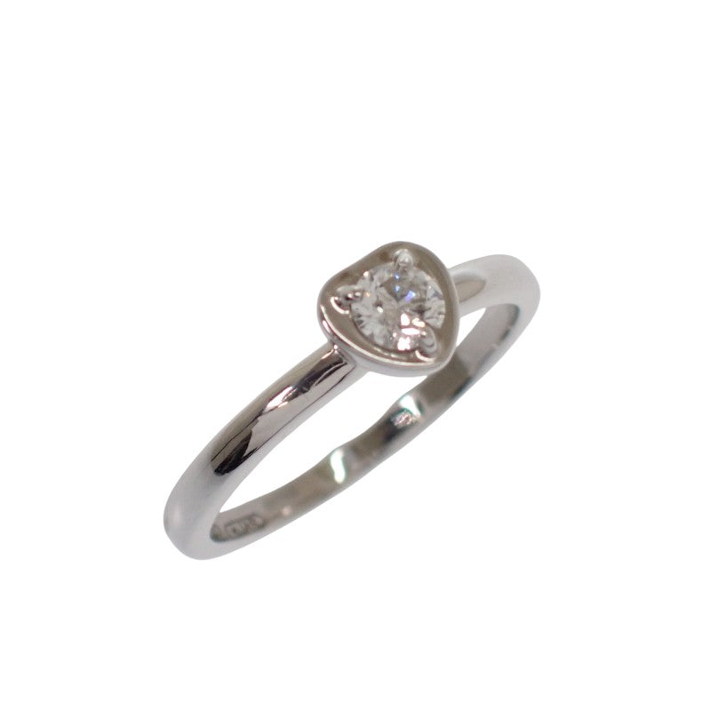 卡地亞 CARTIER Diamants Légers 愛心款 7號 B4087947 戒指 K18白金 鑽石 女款【中古】【A級】