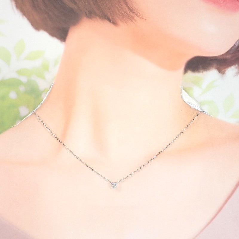 カルティエ CARTIER ディアマンレジェ ハート B7059300 ネックレス K18ホワイトゴールド ダイヤモンド レディース【中古】【Aランク】