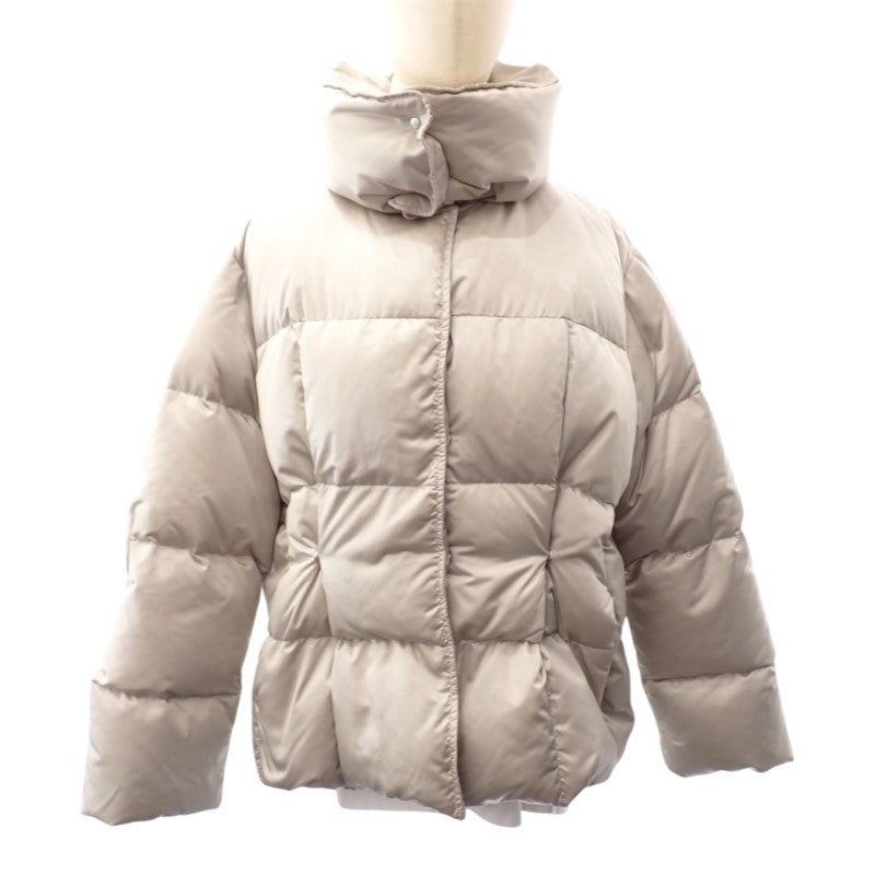 モンクレール MONCLER COUA ショートダウン ノーカラー H20931A0009559685 ダウンジャケット ナイロン ベージュ系 00 レディース【中古】【ABランク】