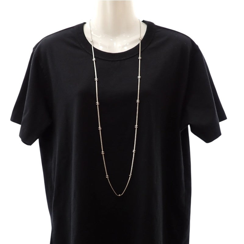 シャネル CHANEL ココマーク ロングネックレス ネックレス メタル シルバー レディース メンズ【中古】【Aランク】