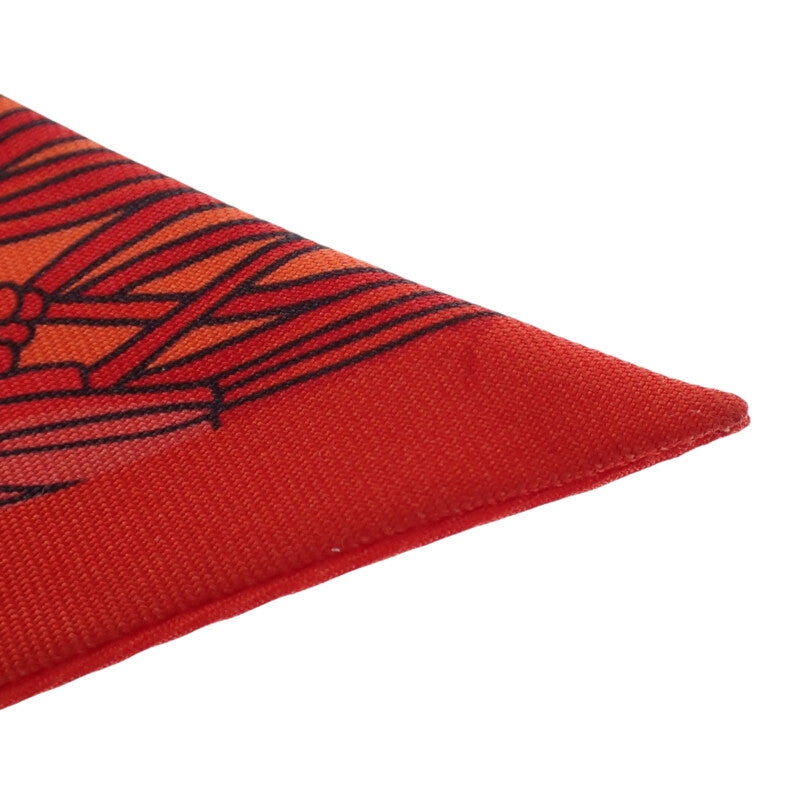 エルメス HERMES ツイリー SELLE DE DIGNITAIRE スカーフ シルク オレンジ レッド レディース【中古】【ABランク】