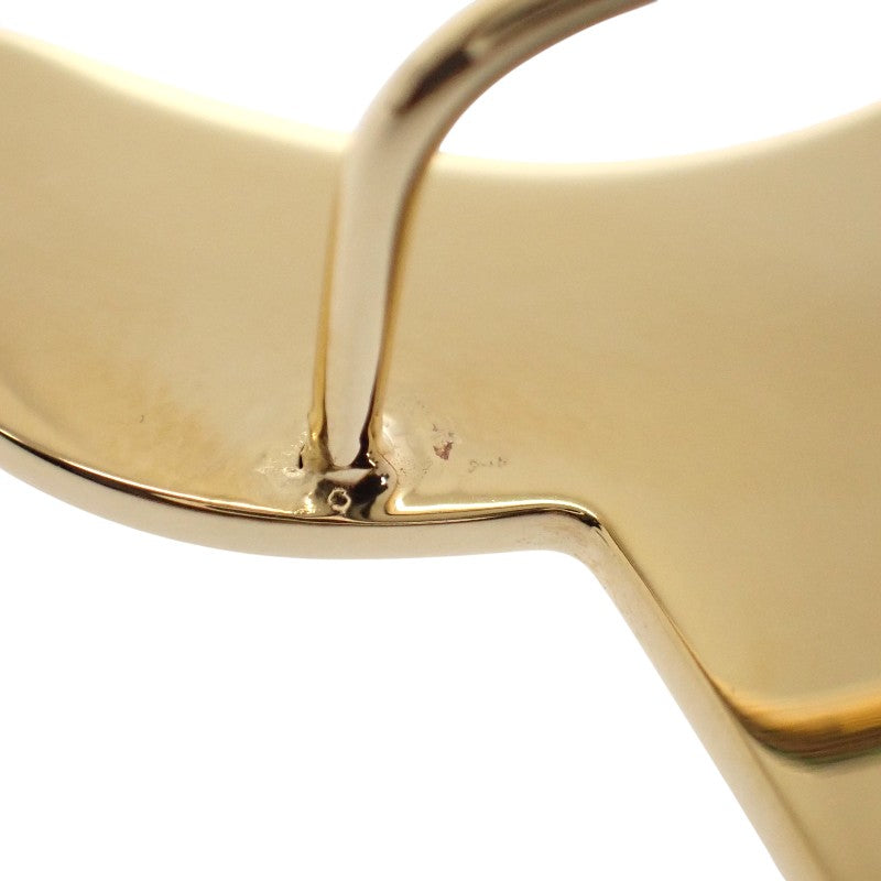 愛馬仕 HERMES A Cheval 絲巾環 金屬 黑色 金色金屬件 女士【中古】【A級品】