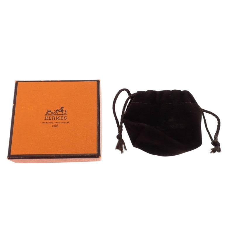 愛馬仕 HERMES A Cheval 絲巾環 金屬 黑色 金色金屬件 女士【中古】【A級品】