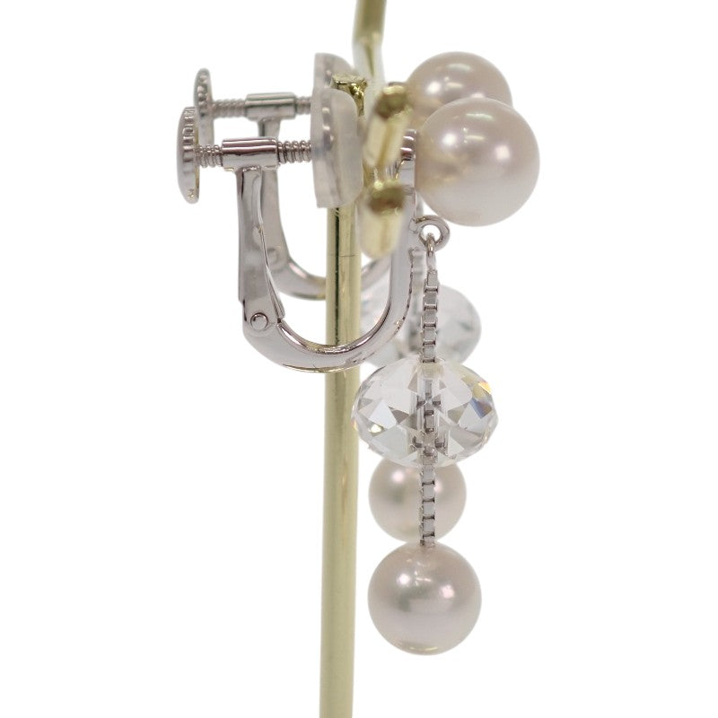 タサキ TASAKI ヴァリエ パール クリスタル イヤリング K18ホワイトゴールド アコヤ真珠 クリスタル レディース【中古】【Aランク】