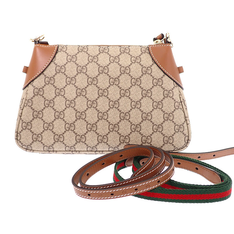 グッチ GUCCI GGエンブレム スモール 815218 FAEAA 9762 2WAYバッグ ハンドバッグ ショルダーバッグ レザー GGエンブレム ブラウン ゴールド金具 レディース【中古】【Aランク】