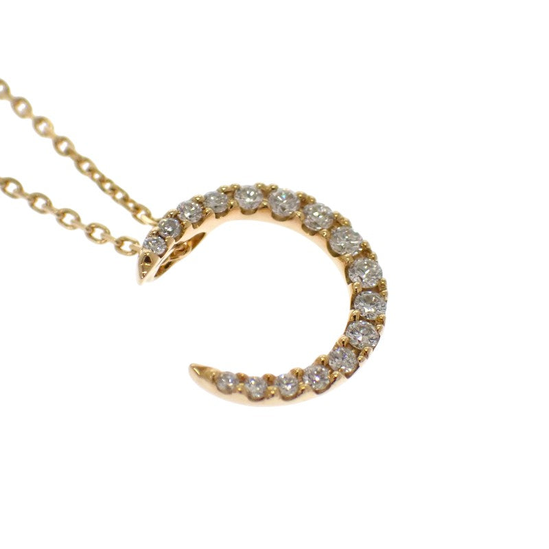 スタージュエリー STAR JEWELRY ムーン ネックレス K18イエローゴールド ダイヤモンド レディース【中古】【Aランク】