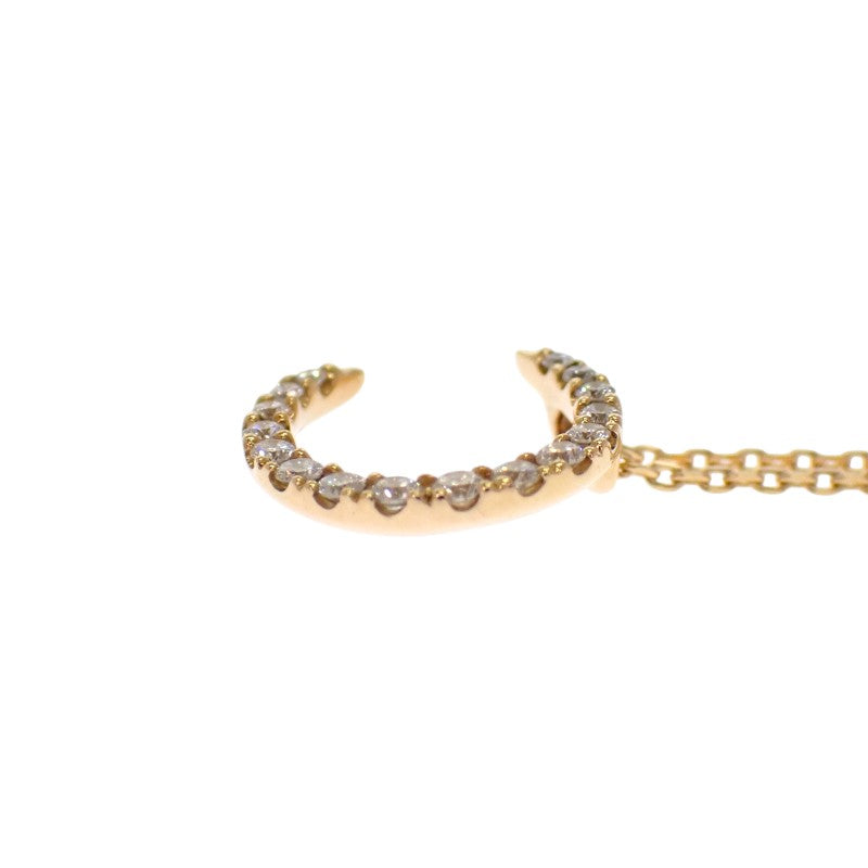 スタージュエリー STAR JEWELRY ムーン ネックレス K18イエローゴールド ダイヤモンド レディース【中古】【Aランク】