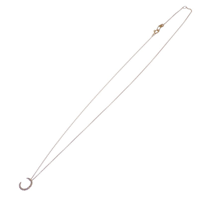 スタージュエリー STAR JEWELRY ムーン ネックレス K18イエローゴールド ダイヤモンド レディース【中古】【Aランク】
