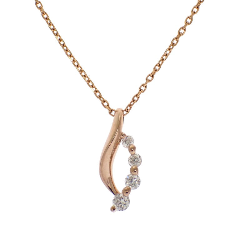 スタージュエリー STAR JEWELRY ダイヤモンド ネックレス K18ピンクゴールド ダイヤモンド レディース【中古】【Aランク】