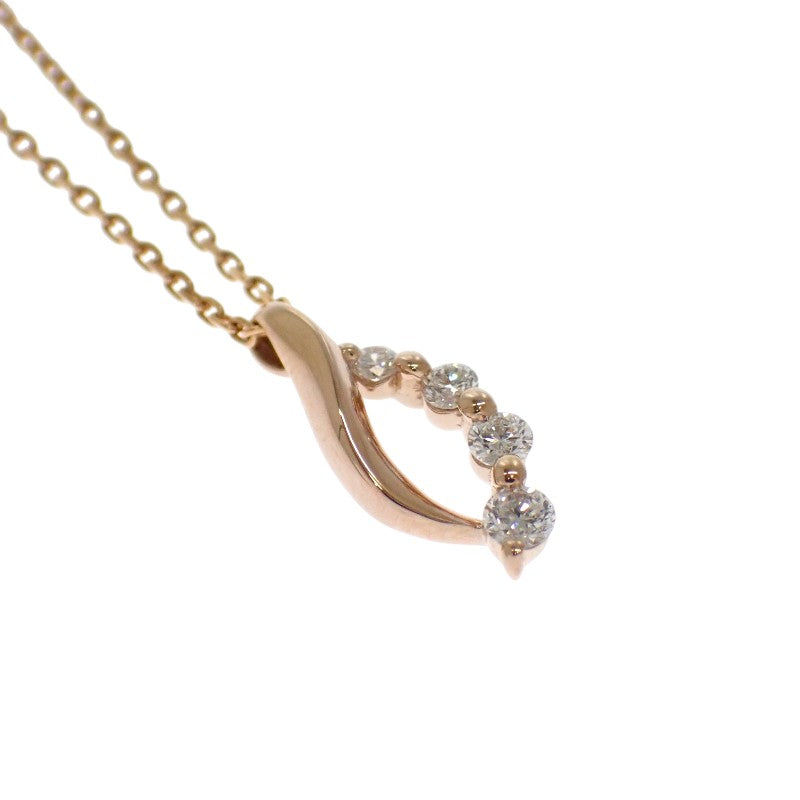 スタージュエリー STAR JEWELRY ダイヤモンド ネックレス K18ピンクゴールド ダイヤモンド レディース【中古】【Aランク】