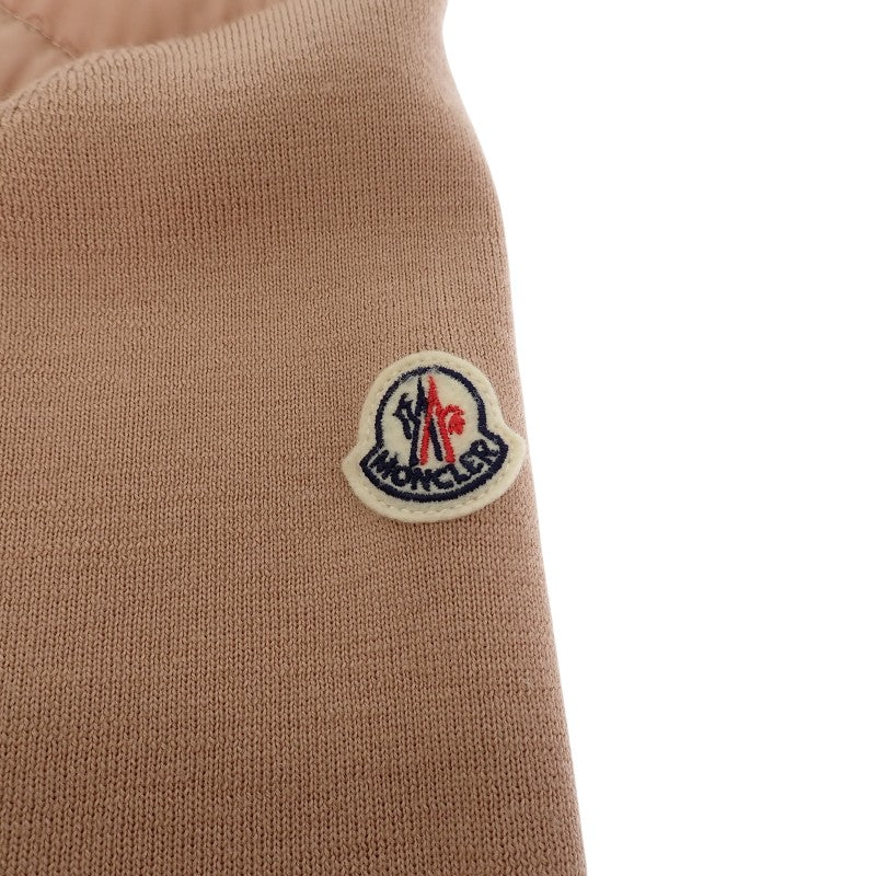 モンクレール MONCLER ダウン切替 ニットカーディガン CARDIGAN TRICOT XS F20939B51000 A9018 カーディガン ウール ナイロン ダウン90%/フェザー10% ピンク レディース【中古】【ABランク】