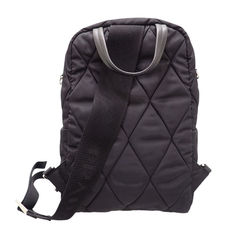プラダ PRADA キルティング 1BZ052_2BYV_F0002 ボディバッグ ナイロン ブラック シルバー金具 メンズ レディース【中古】【Aランク】
