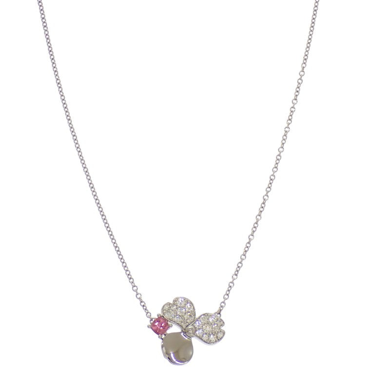 蒂芙尼 TIFFANY&Co. Paper Flowers 項鍊 Pt950鉑金 粉紅碧璽 女士【二手】【A級品】