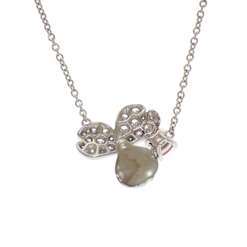 ティファニー TIFFANY&Co. ペーパーフラワー ネックレス Pt950プラチナ ピンクトルマリン レディース【中古】【Aランク】