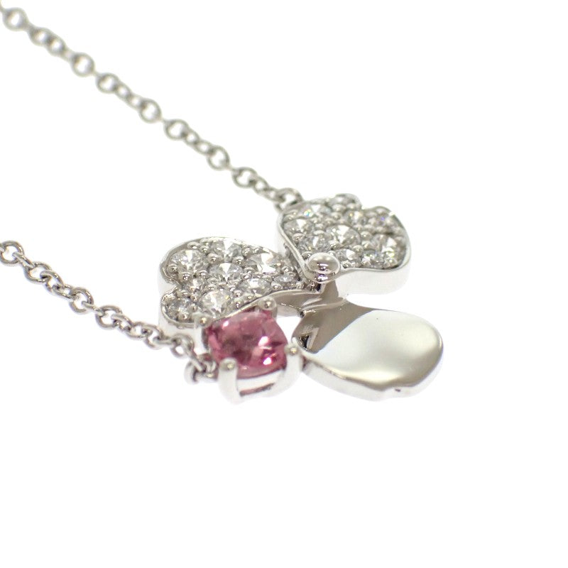 ティファニー TIFFANY&Co. ペーパーフラワー ネックレス Pt950プラチナ ピンクトルマリン レディース【中古】【Aランク】