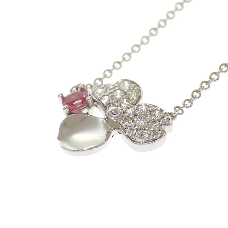 ティファニー TIFFANY&Co. ペーパーフラワー ネックレス Pt950プラチナ ピンクトルマリン レディース【中古】【Aランク】