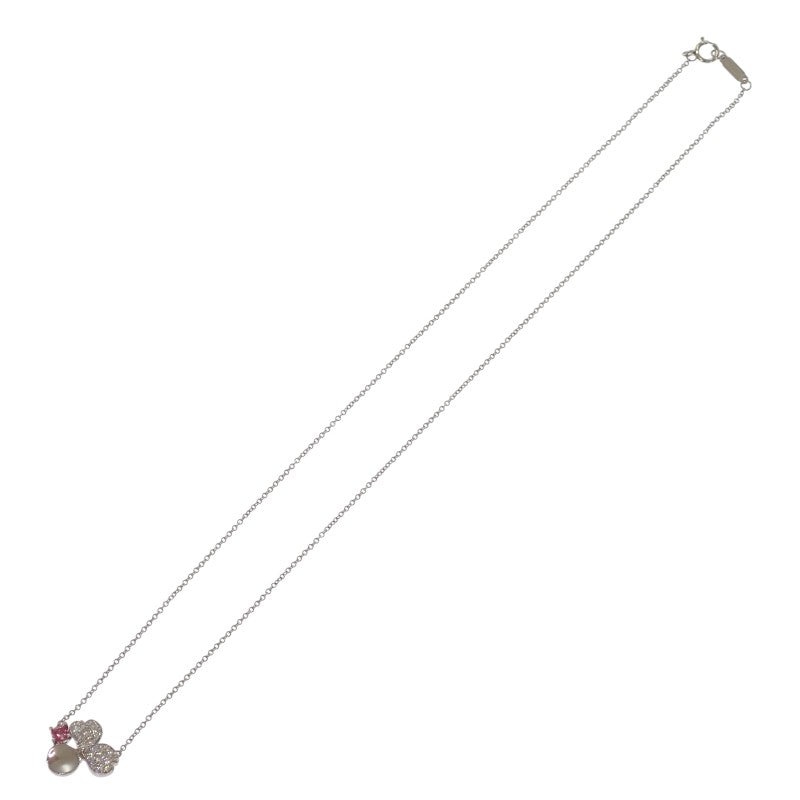 ティファニー TIFFANY&Co. ペーパーフラワー ネックレス Pt950プラチナ ピンクトルマリン レディース【中古】【Aランク】