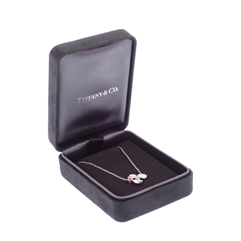 ティファニー TIFFANY&Co. ペーパーフラワー ネックレス Pt950プラチナ ピンクトルマリン レディース【中古】【Aランク】