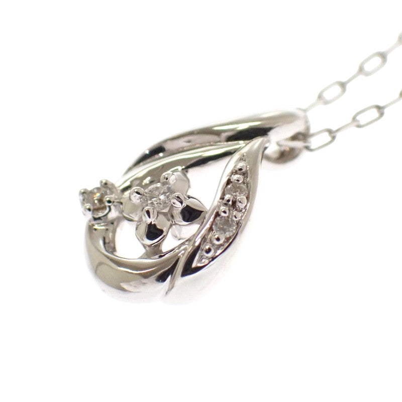 ヨンドシー 4℃ 2015年 クリスマス限定 ネックレス K18ホワイトゴールド ダイヤモンド レディース【中古】【Aランク】