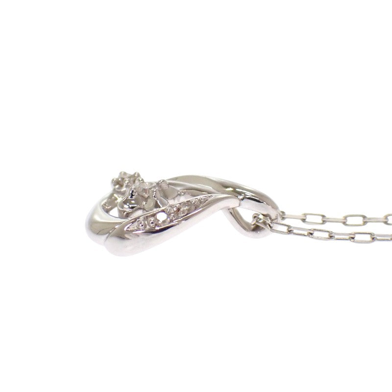 ヨンドシー 4℃ 2015年 クリスマス限定 ネックレス K18ホワイトゴールド ダイヤモンド レディース【中古】【Aランク】