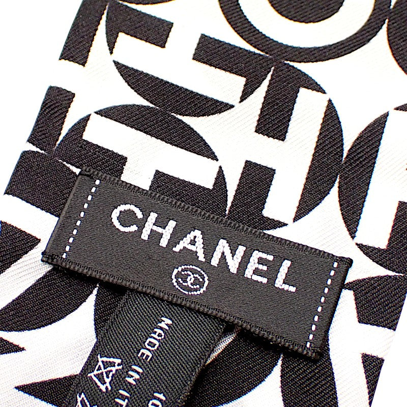 シャネル CHANEL スリム バンドー スカーフ シルク ホワイト レディース【中古】【SAランク】