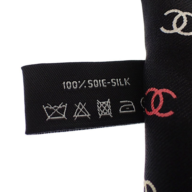 シャネル CHANEL スリム バンドー スカーフ シルク ブラック マルチカラー レディース【中古】【Aランク】