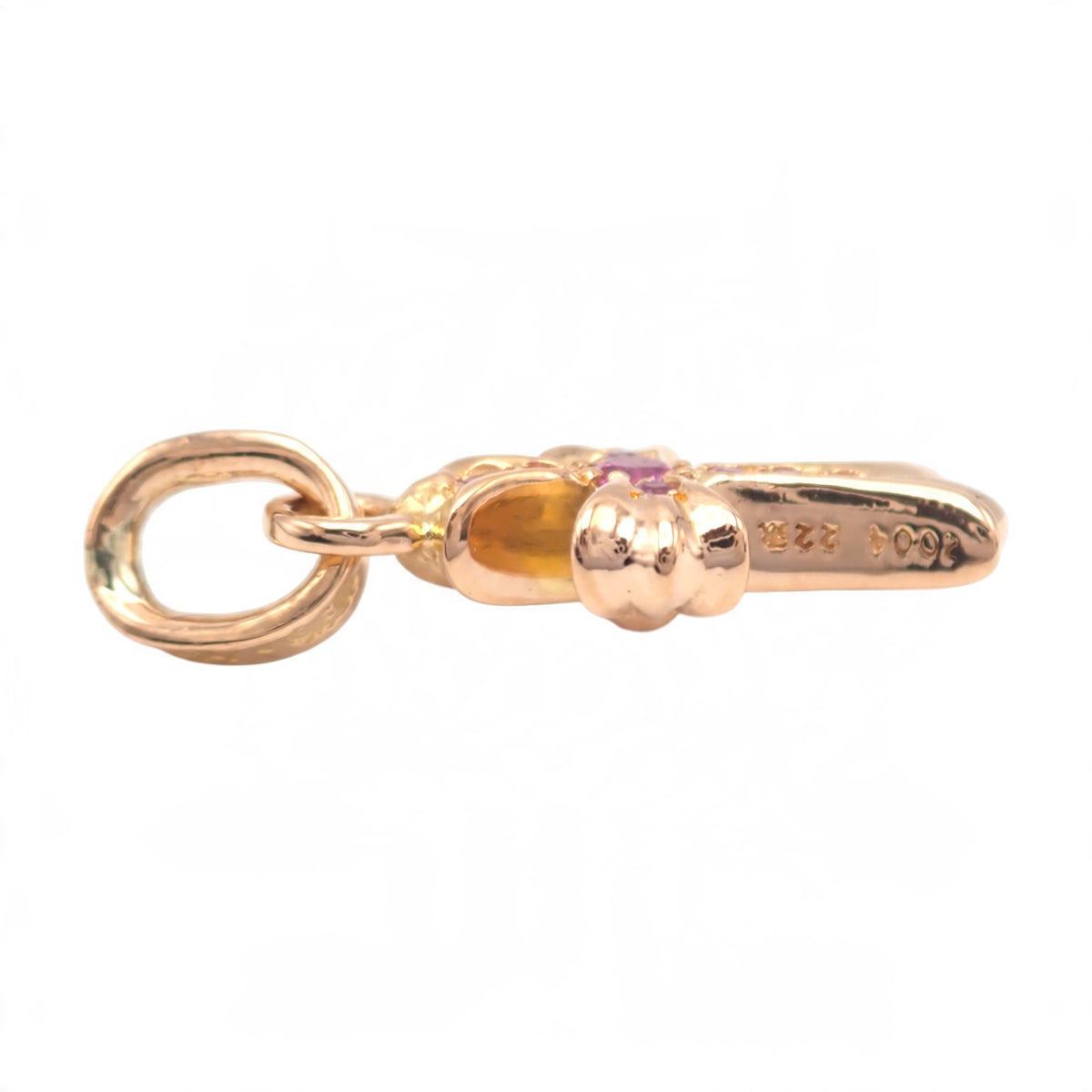 クロムハーツ CHROME HEARTS ベビーファットチャーム チャーム ピンクサファイヤ K22ゴールド ゴールド メンズ【中古】【Aランク】