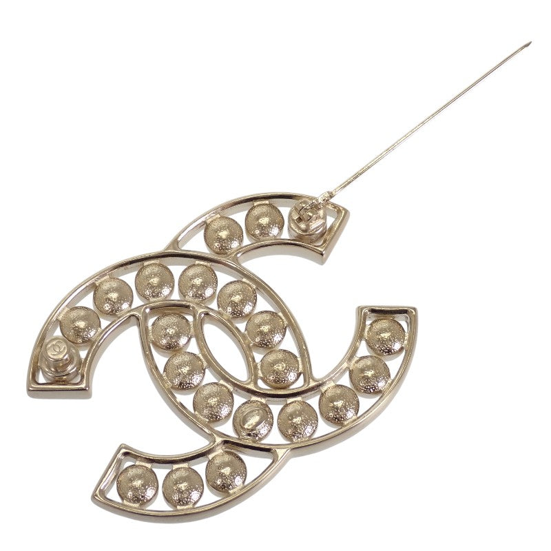 シャネル CHANEL ココマーク パールブローチ A64978 B14357 ブローチ メタル フェイクパール ゴールド ホワイト ゴールド金具 レディース【中古】【Aランク】