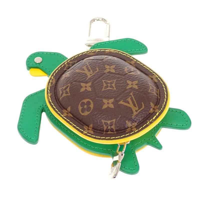 ルイヴィトン LOUIS VUITTON LVタートル M01471 キーホルダー モノグラム ブラウン グリーン イエロー シルバー金具 レディース【中古】【Aランク】