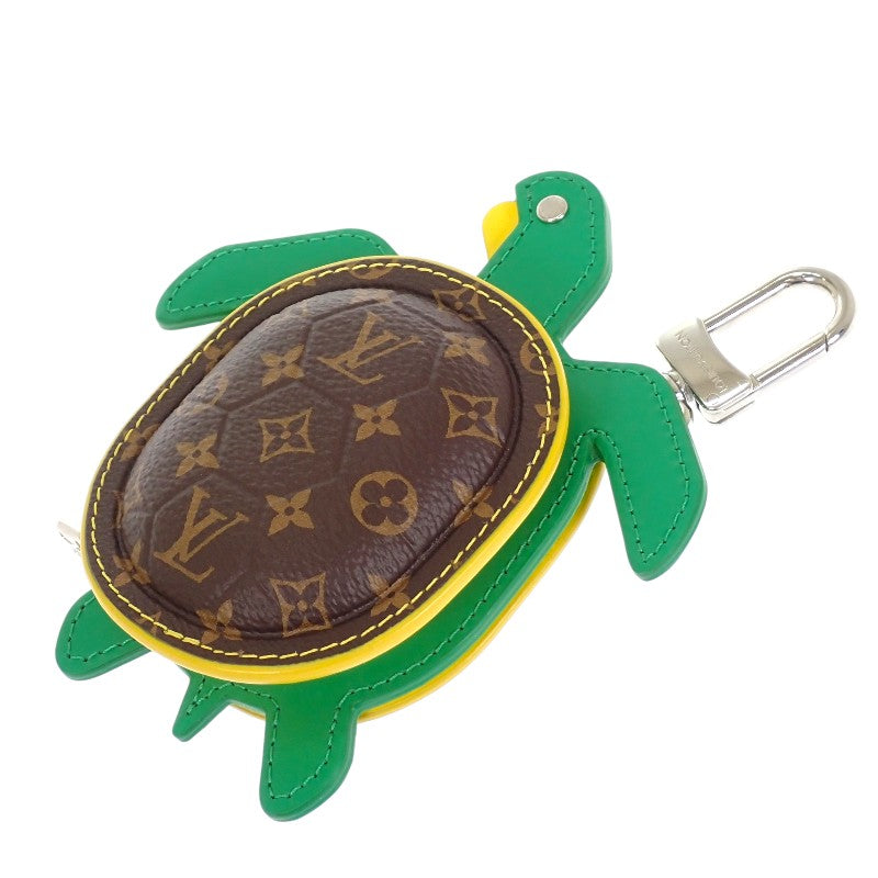 ルイヴィトン LOUIS VUITTON LVタートル M01471 キーホルダー モノグラム ブラウン グリーン イエロー シルバー金具 レディース【中古】【Aランク】