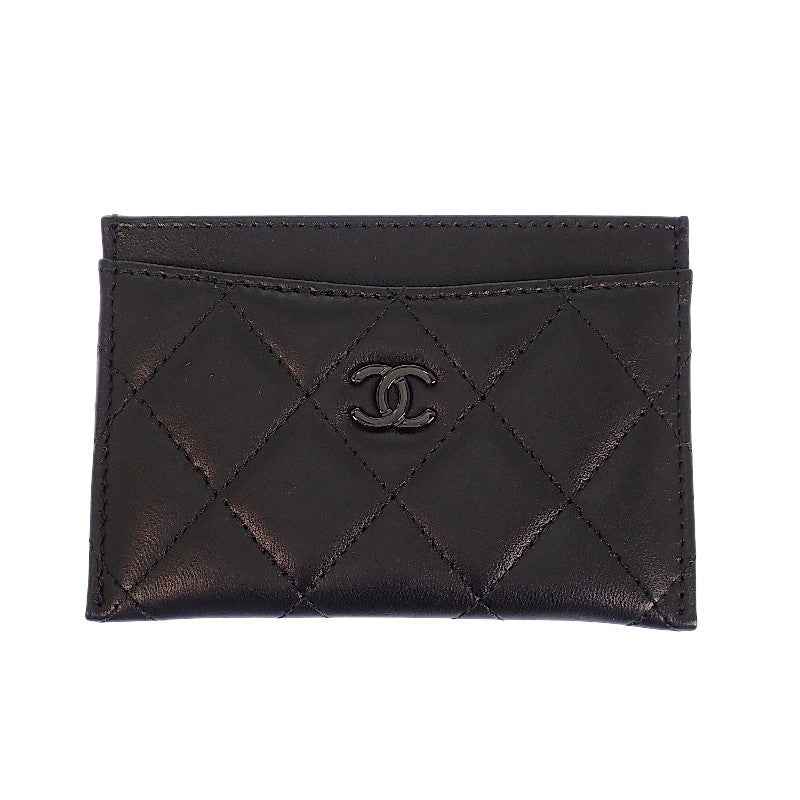 シャネル CHANEL クラシック AP0213 カードケース ラムスキン ブラック レディース メンズ【中古】【Aランク】