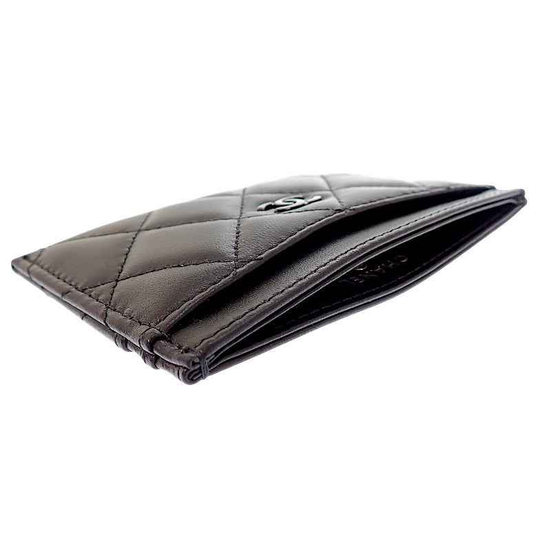 シャネル CHANEL クラシック AP0213 カードケース ラムスキン ブラック レディース メンズ【中古】【Aランク】