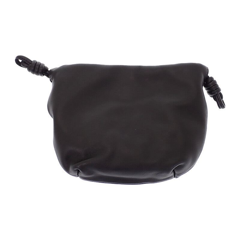 ロエベ LOEWE フラメンコパースミニ A914CBPX03_1100 ショルダーバッグ ラムスキン ブラック ゴールド金具 レディース【中古】【Aランク】