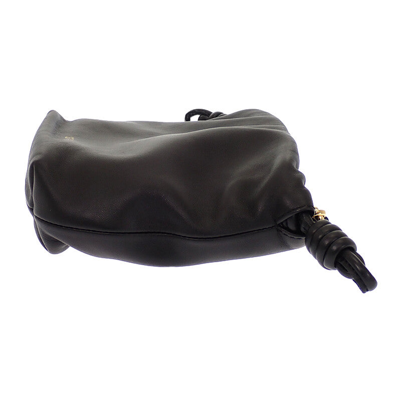ロエベ LOEWE フラメンコパースミニ A914CBPX03_1100 ショルダーバッグ ラムスキン ブラック ゴールド金具 レディース【中古】【Aランク】