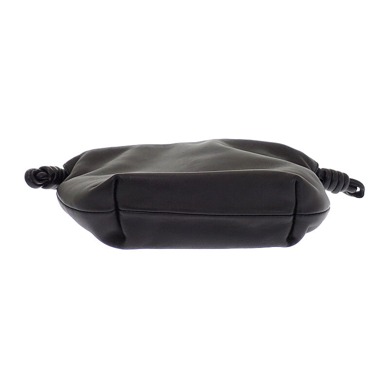 ロエベ LOEWE フラメンコパースミニ A914CBPX03_1100 ショルダーバッグ ラムスキン ブラック ゴールド金具 レディース【中古】【Aランク】