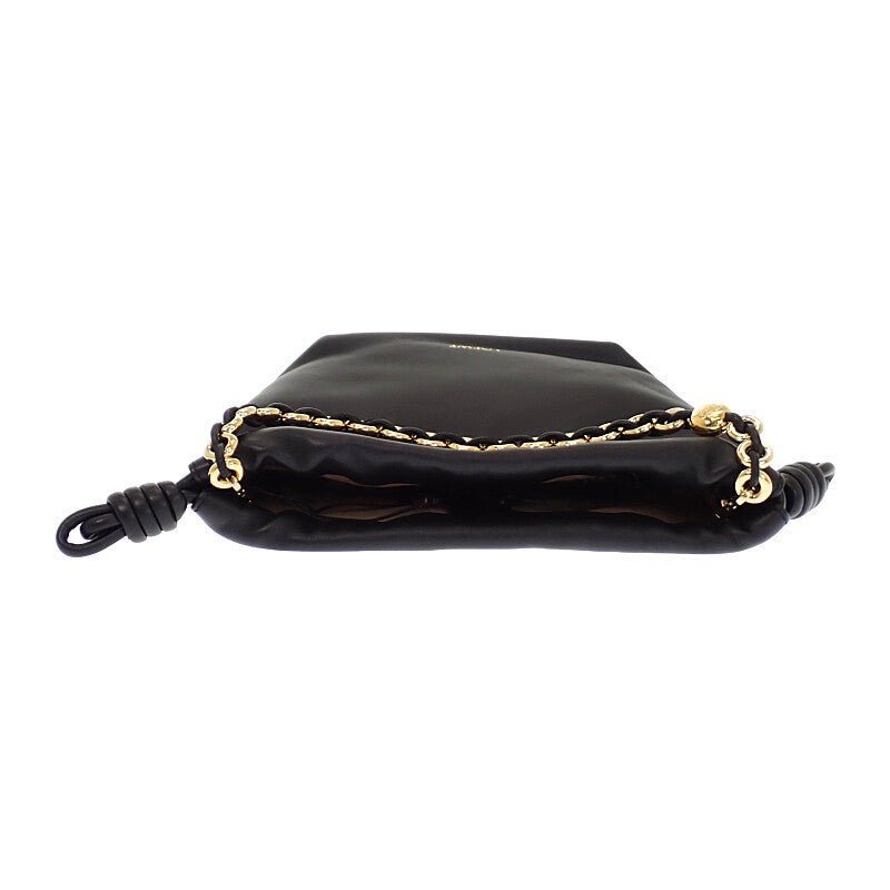 羅意威 LOEWE Flamenco Purse Mini A914CBPX03_1100 肩背包 納帕小羊皮 黑色 金色金屬配件 女士【中古品】【A級】