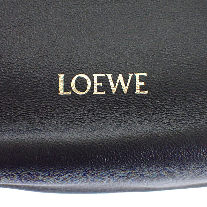 羅意威 LOEWE Flamenco Purse Mini A914CBPX03_1100 肩背包 納帕小羊皮 黑色 金色金屬配件 女士【中古品】【A級】