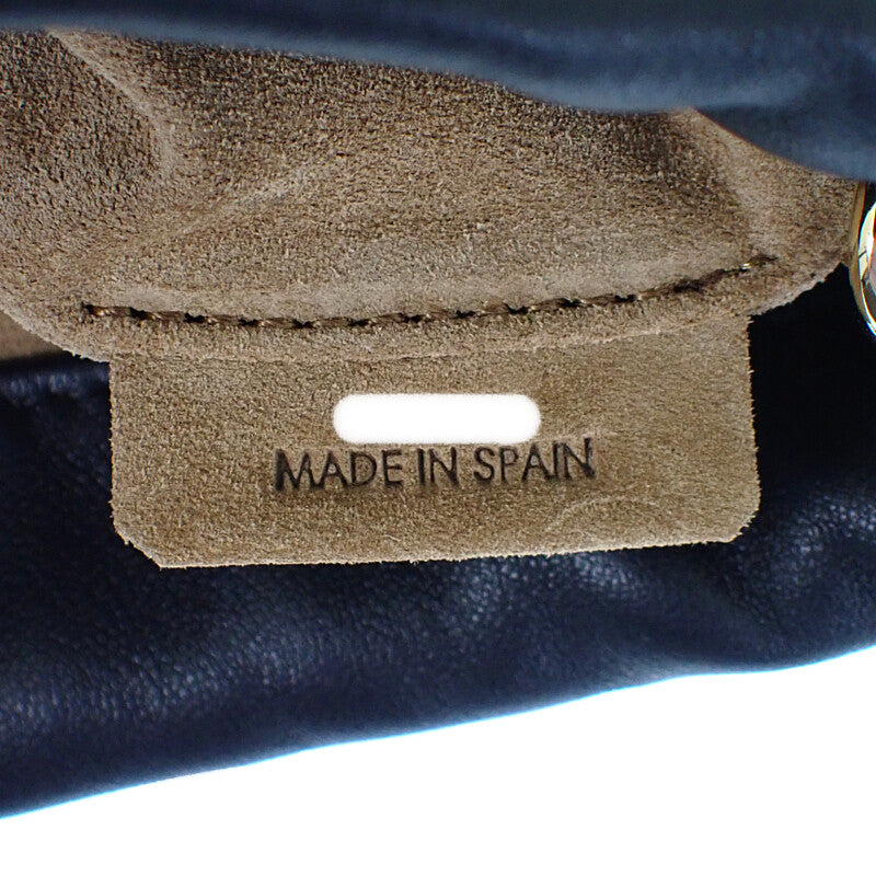 ロエベ LOEWE フラメンコパースミニ A914CBPX03_1100 ショルダーバッグ ラムスキン ブラック ゴールド金具 レディース【中古】【Aランク】